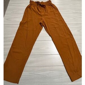 Madewell Paperbag Waist Pants Casual High Rise‎ Orange Brown Trousers Medium
